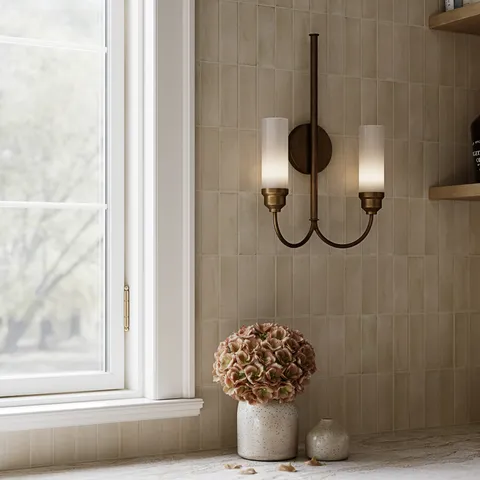 Jodie Wall Sconce in Antique Brass Iron