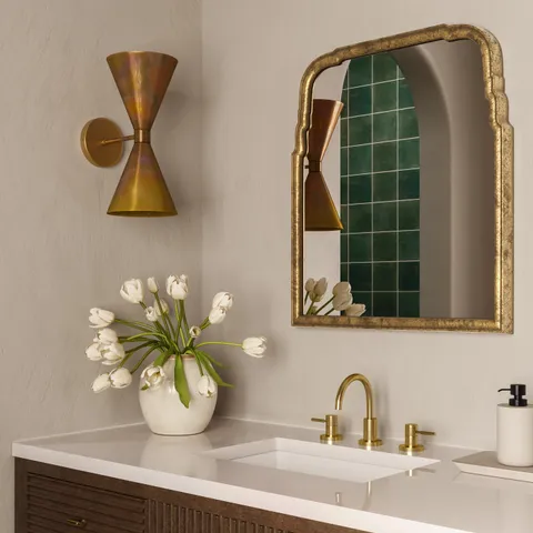 Lainey Wall Sconce in Burnt Brass