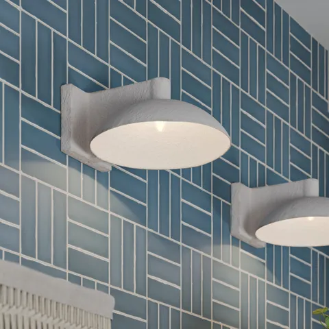 Zia Wall Sconce in Matte White Plaster