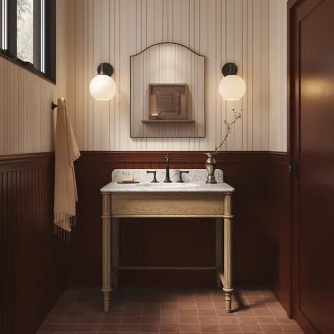 Windsor Wallpaper in Tan II, 52" x 132"