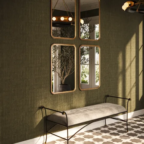 Litchfield Wallpaper in Olive, 52" x 132"