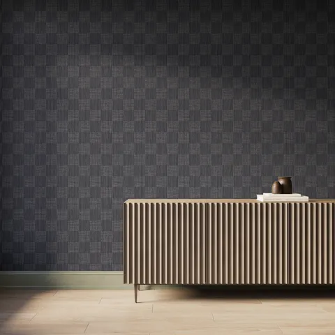 Essex Wallpaper in Black I, 52" x 132"