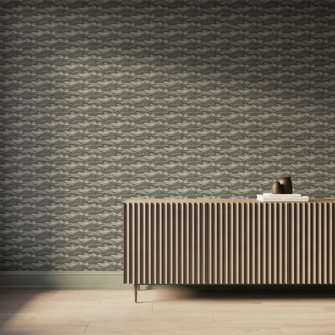 Newport Wallpaper in Olive I, 52" x 132"