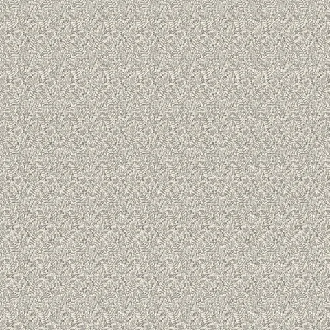 Strafford Wallpaper in Black II featuring a creamy white base layered with delicate deep black botanical motifs in a hand-sketched style, creating a subtle nature-inspired texture with soft visual contrast, sized 52" x 132".