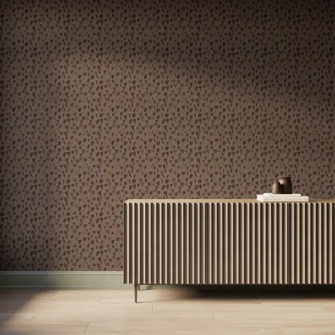 Petaline Wallpaper in Black/Tan I, 52" x 132"