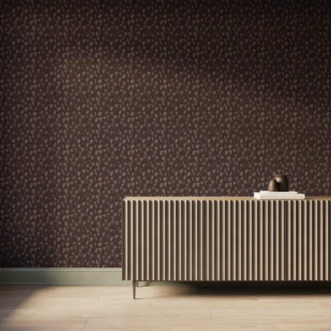 Petaline Wallpaper in Black/Tan II, 52" x 132"