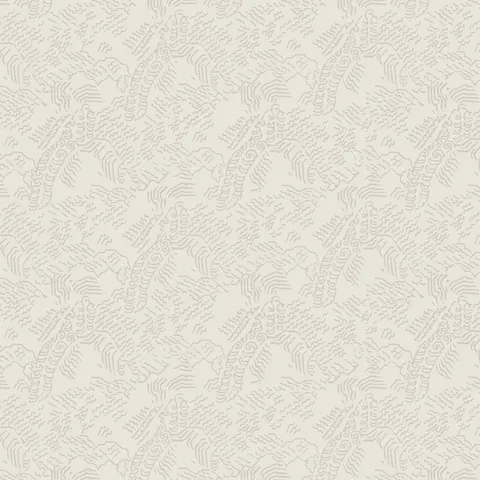 White abstract contour wallpaper with light gray topographic lines inspired by Tibetan landscapes.