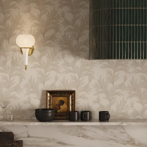 Bower Wallpaper in Grey II, 52" x 132"