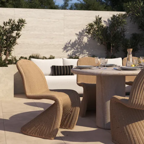 Calandor Outdoor Dining Chair in Vintage Natural