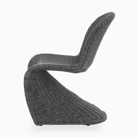 Calandor Outdoor Dining Chair in Vintage Coal