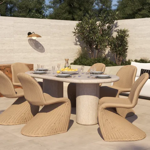 Seabrook Outdoor Dining Table, 78"