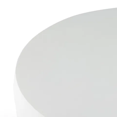 Verdanta Outdoor End Table in Matte White Cast Aluminum