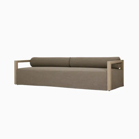 Riverton Outdoor Sofa in Alessi Fawn, 106"