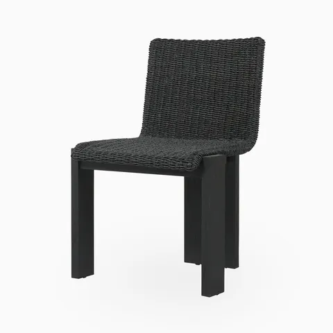Marinell Outdoor Dining Chair in Faux Black Hyacinth