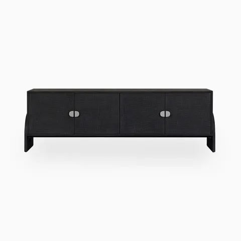 Bayfield Media Console in Black Linen