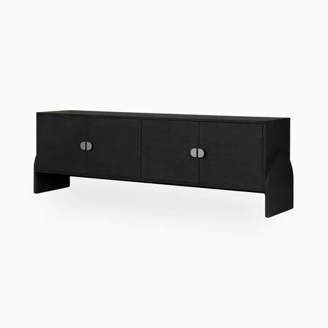 Bayfield Media Console in Black Linen