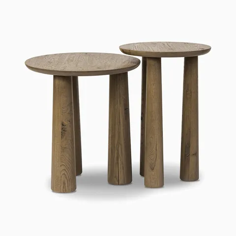 Oxford Nesting End Table Set in Drifted Oak