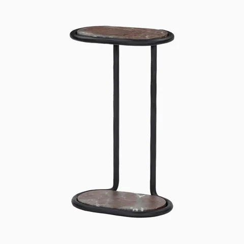 Pendleton End Table in Textured Smoke and Russet
