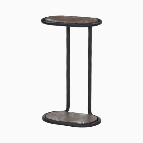 Pendleton End Table in Textured Smoke and Russet