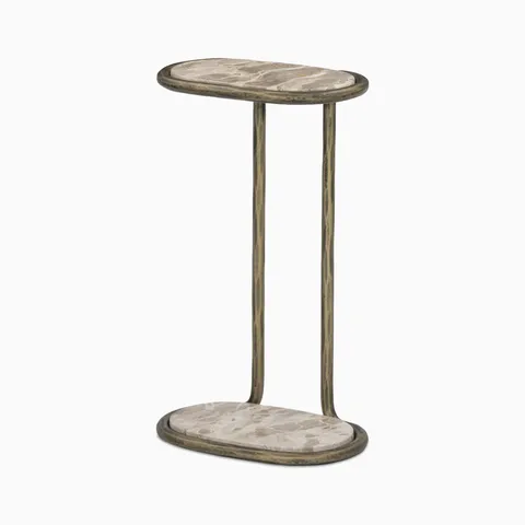 Pendleton End Table in Fossil Marble