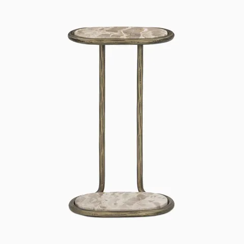 Pendleton End Table in Fossil Marble