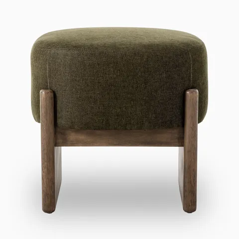 Amira Accent Stool in Sutton Olive