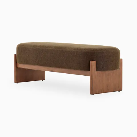 Amira Accent Bench in Sutton Olive, 60"
