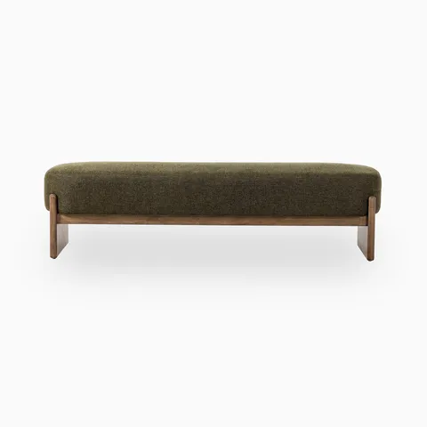 Amira Accent Bench in Sutton Olive, 75"