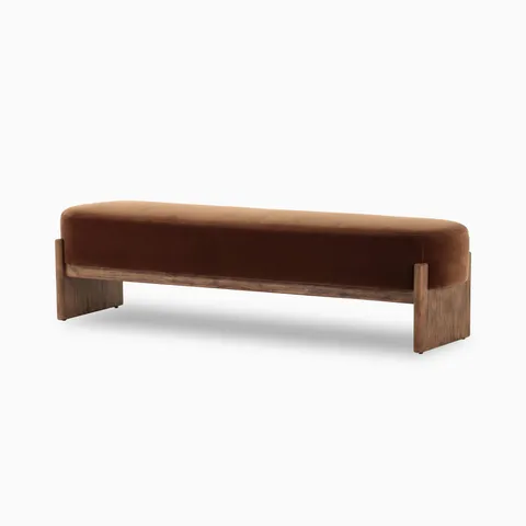Amira Accent Bench in Surrey Ochre, 75.5"