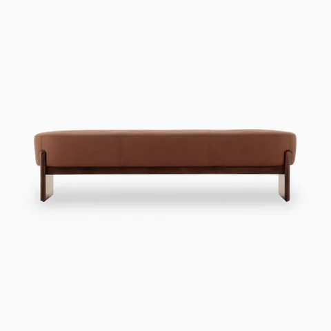 Amira Accent Bench in Maestro Cigar, 75.5"