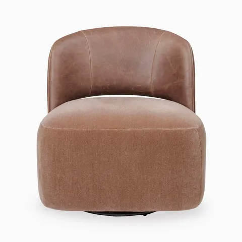 Harlan Swivel Chair in Monte Mushroom