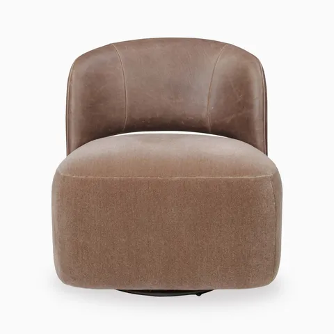 Harlan Swivel Chair in Monte Mushroom