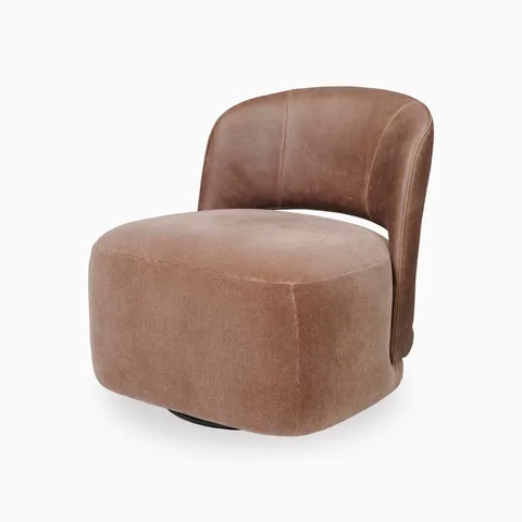 Harlan Swivel Chair in Monte Mushroom
