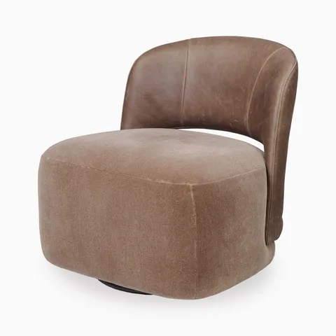 Harlan Swivel Chair in Monte Mushroom
