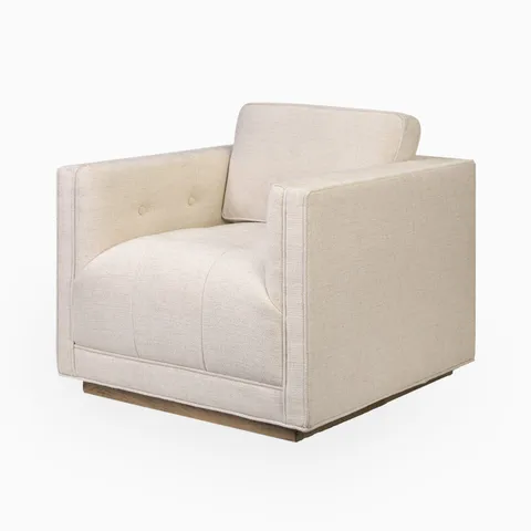 Landry Swivel Chair in Thames Cream