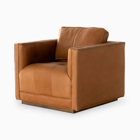 Landry Swivel Chair in Palermo Cognac