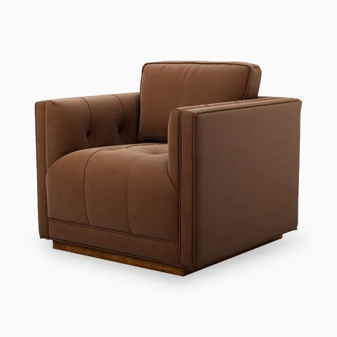 Landry Swivel Chair in Maestro Cigar