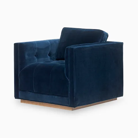 Landry Swivel Chair in Surrey Midnight