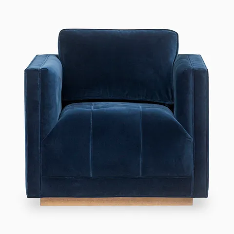 Landry Swivel Chair in Surrey Midnight