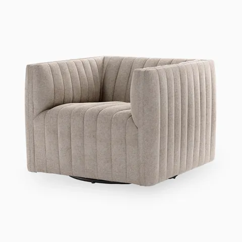 Mercer Swivel Chair in Orly Natural