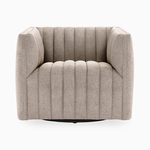 Mercer Swivel Chair in Orly Natural