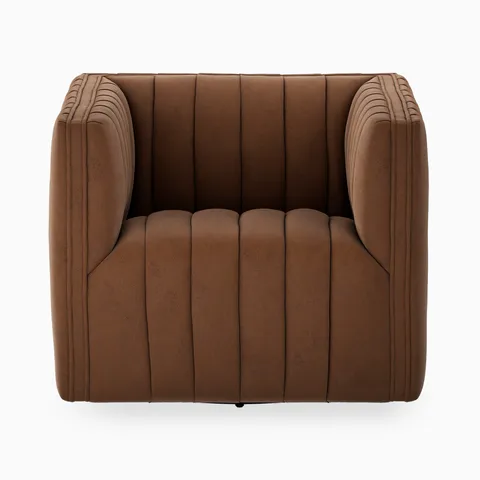 Mercer Swivel Chair in Maestro Cigar