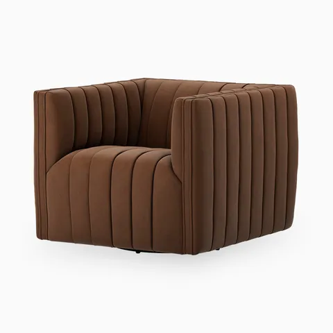 Mercer Swivel Chair in Maestro Cigar
