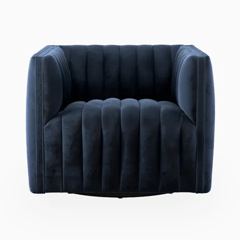 Mercer Swivel Chair in Sapphire Navy