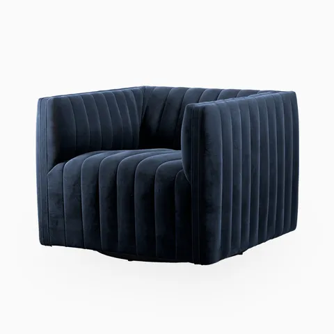 Mercer Swivel Chair in Sapphire Navy