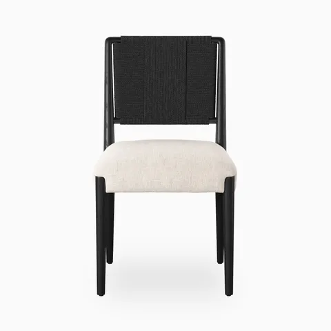 Maury Dining Chair in Black Brushed Ash/Essence Natural