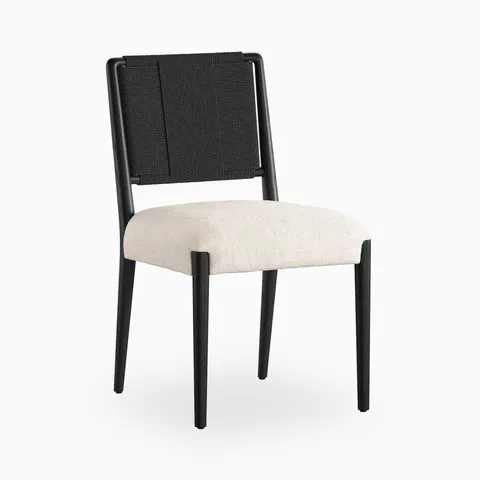 Maury Dining Chair in Black Brushed Ash/Essence Natural