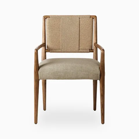 Maury Dining Armchair in Tan Ash/Alcala Wheat