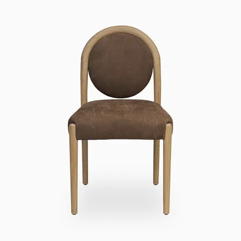 Powell Dining Chair in Nubuck Cigar