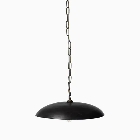 Jules Ceramic Pendant in Aged Black Terracotta